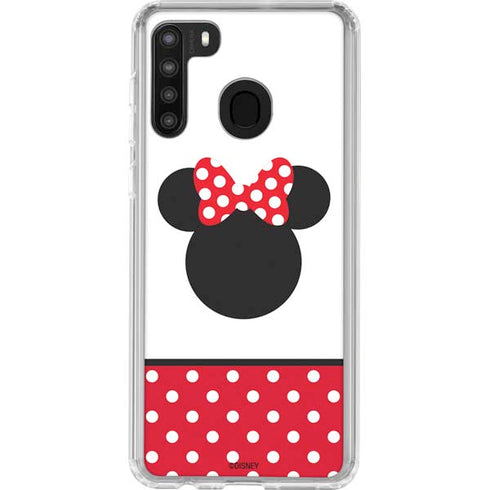 Disney Minnie Mouse Symbol Galaxy A21 Clear Case