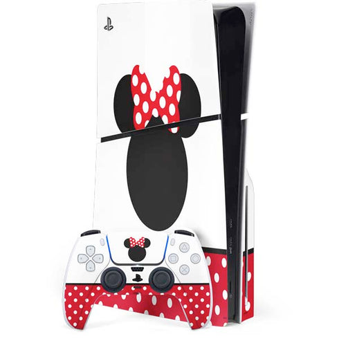 Disney Minnie Mouse Symbol PS5 Slim Disk Bundle Skin