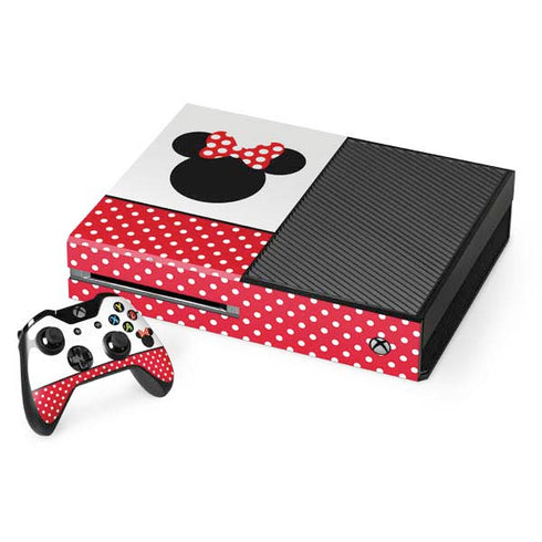 Disney Minnie Mouse Symbol Xbox One Console and Controller Bundle Skin