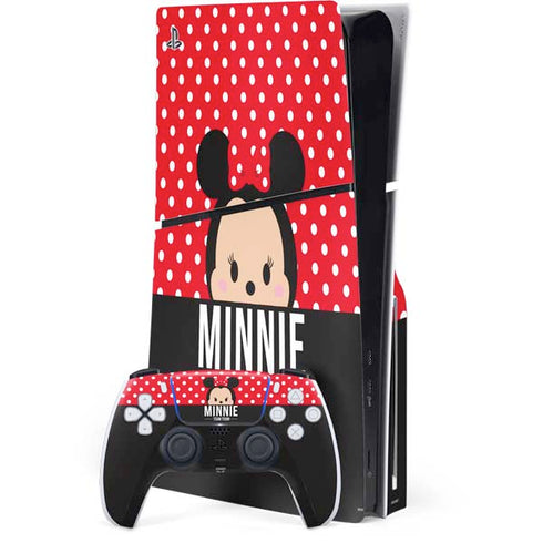 Disney Tsum Tsum Minnie Mouse PS5 Slim Disk Bundle Skin