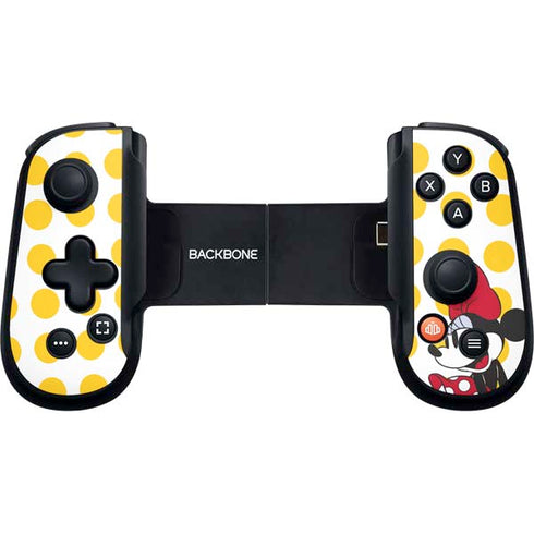 Disney Minnie Mouse Profile Yellow Dots Backbone One for iPhone Game Controller Skin