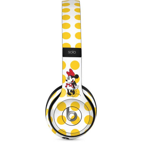 Disney Minnie Mouse Profile Yellow Dots Beats Solo 2 Wired Skin