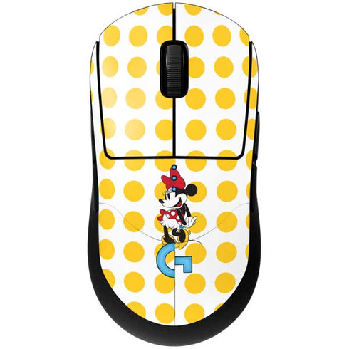 Disney Minnie Mouse Profile Yellow Dots G Pro Wireless Gaming Mouse Skin