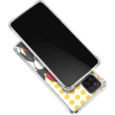 Disney Minnie Mouse Profile Yellow Dots Galaxy A12 Clear Case
