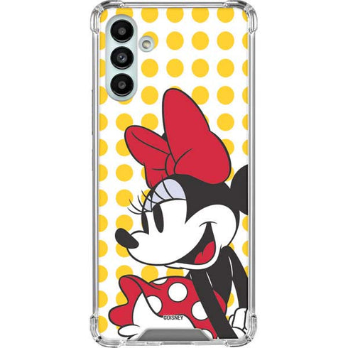 Disney Minnie Mouse Profile Yellow Dots Galaxy A13 5G Clear Case