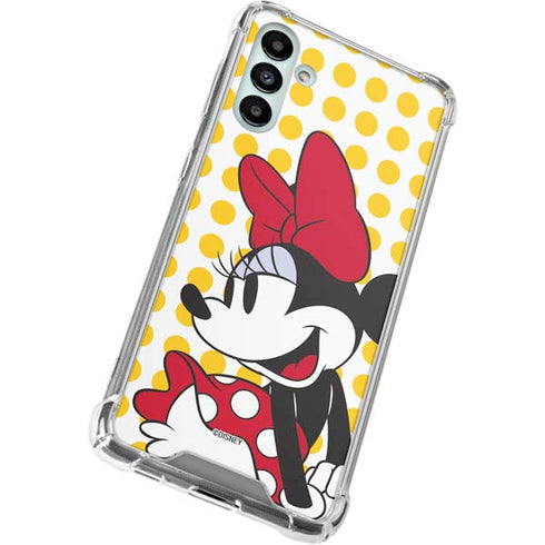 Disney Minnie Mouse Profile Yellow Dots Galaxy A13 5G Clear Case