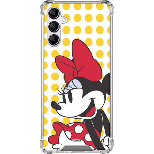 Disney Minnie Mouse Profile Yellow Dots Galaxy A14 5G Clear Case