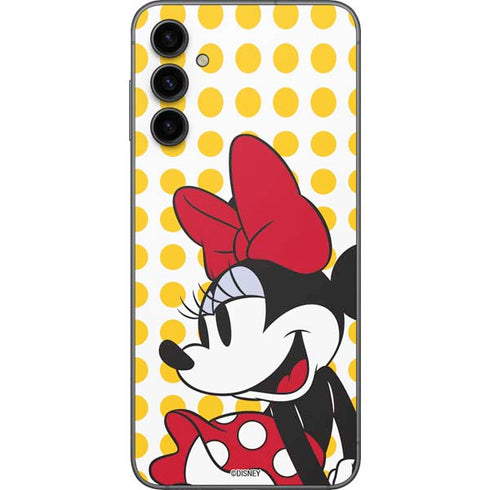 Disney Minnie Mouse Profile Yellow Dots Galaxy A14 5G Skin