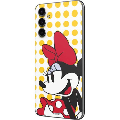 Disney Minnie Mouse Profile Yellow Dots Galaxy A14 5G Skin