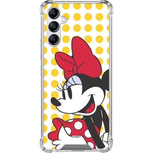 Disney Minnie Mouse Profile Yellow Dots Galaxy A15 5G Clear Case