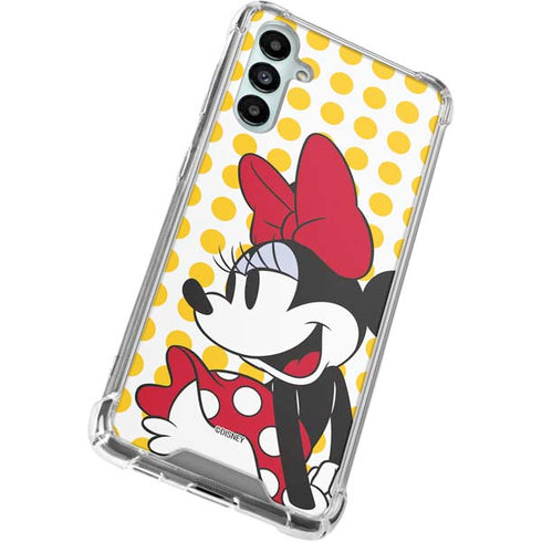 Disney Minnie Mouse Profile Yellow Dots Galaxy A15 5G Clear Case