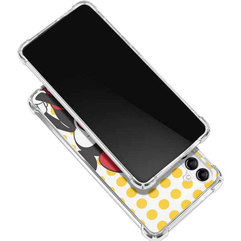 Disney Minnie Mouse Profile Yellow Dots Galaxy A15 5G Clear Case