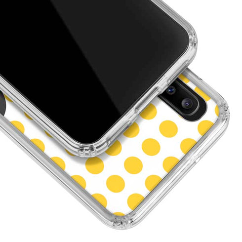 Disney Minnie Mouse Profile Yellow Dots Galaxy A30 Clear Case