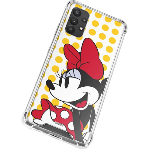 Disney Minnie Mouse Profile Yellow Dots Galaxy A32 5G Clear Case
