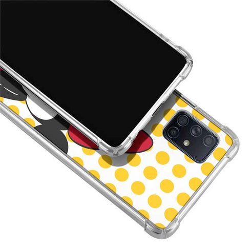 Disney Minnie Mouse Profile Yellow Dots Galaxy A51 5G Clear Case