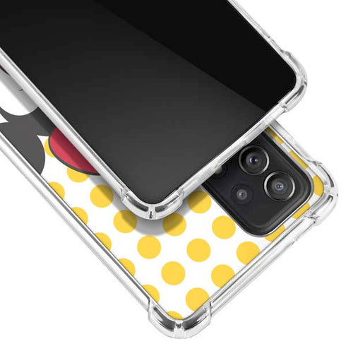 Disney Minnie Mouse Profile Yellow Dots Galaxy A52 5G Clear Case