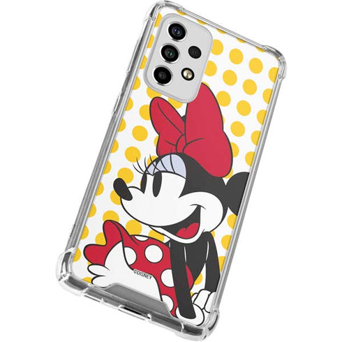 Disney Minnie Mouse Profile Yellow Dots Galaxy A53 5G Clear Case