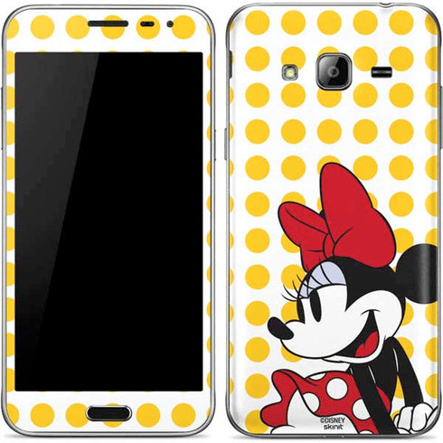 Disney Minnie Mouse Profile Yellow Dots Galaxy J3 Skin