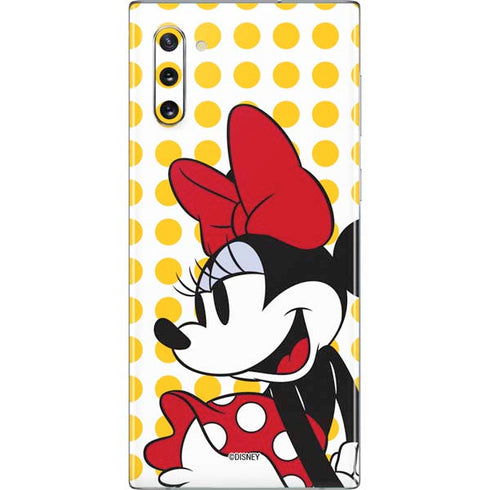 Disney Minnie Mouse Profile Yellow Dots Galaxy Note 10 Skin