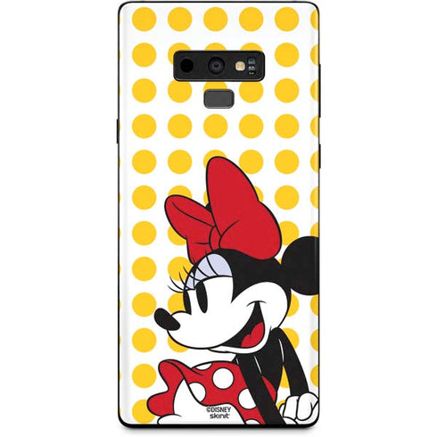 Disney Minnie Mouse Profile Yellow Dots Galaxy Note 9 Skin