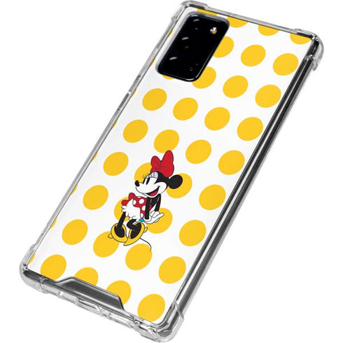 Disney Minnie Mouse Profile Yellow Dots Galaxy Note20 5G Clear Case