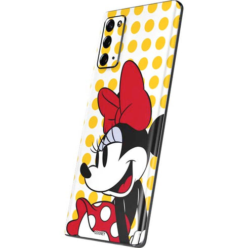 Disney Minnie Mouse Profile Yellow Dots Galaxy Note20 5G Skin