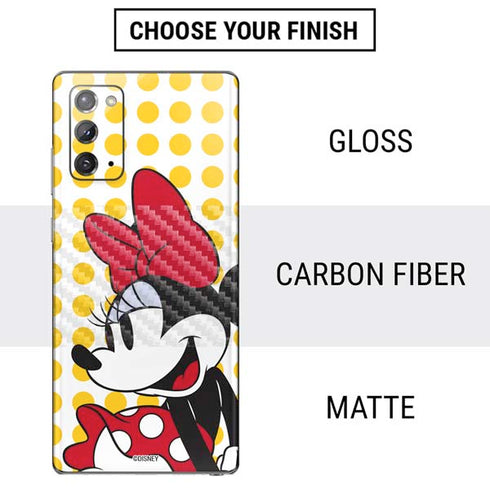 Disney Minnie Mouse Profile Yellow Dots Galaxy Note20 5G Skin