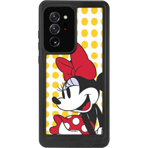 Disney Minnie Mouse Profile Yellow Dots Galaxy Note20 Ultra 5G Waterproof Case