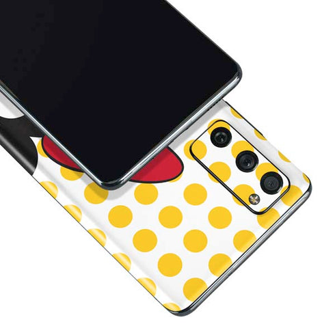 Disney Minnie Mouse Profile Yellow Dots Galaxy S20 Fan Edition Skin