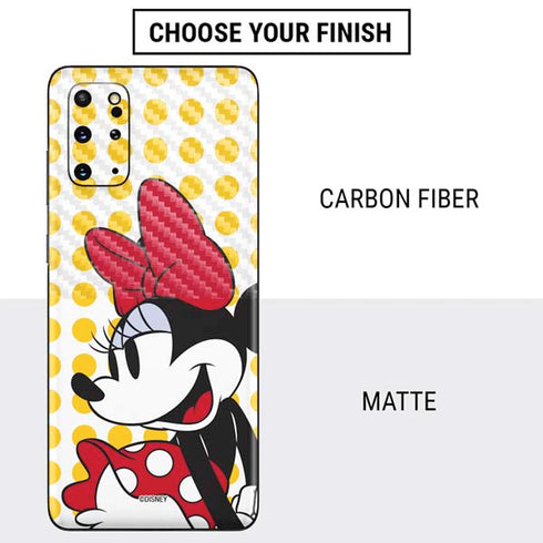 Disney Minnie Mouse Profile Yellow Dots Galaxy S20 Plus Skin