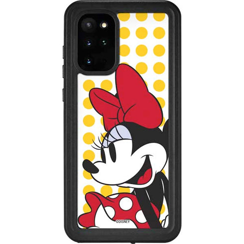 Disney Minnie Mouse Profile Yellow Dots Galaxy S20 Plus Waterproof Case