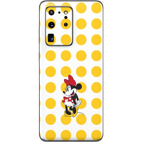 Disney Minnie Mouse Profile Yellow Dots Galaxy S20 Ultra 5G Skin