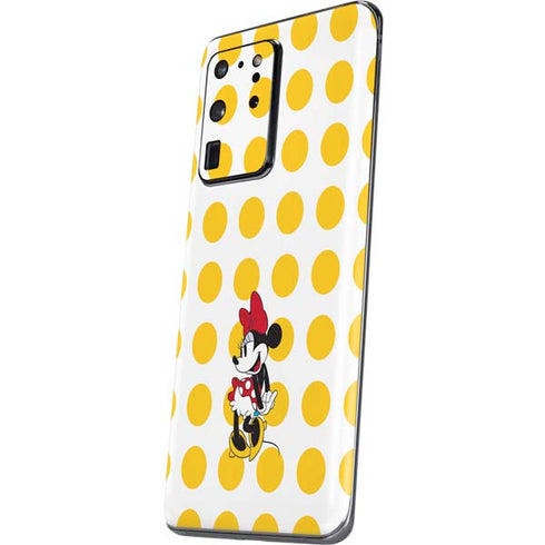 Disney Minnie Mouse Profile Yellow Dots Galaxy S20 Ultra 5G Skin