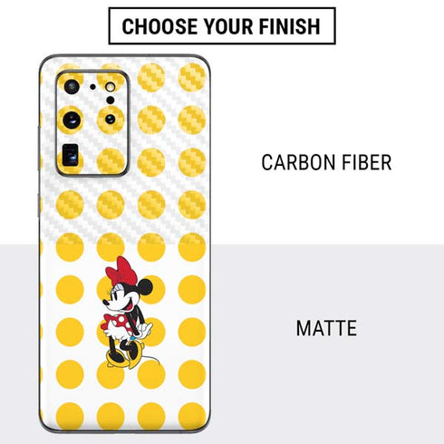 Disney Minnie Mouse Profile Yellow Dots Galaxy S20 Ultra 5G Skin
