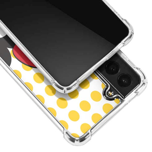 Disney Minnie Mouse Profile Yellow Dots Galaxy S21 5G Clear Case