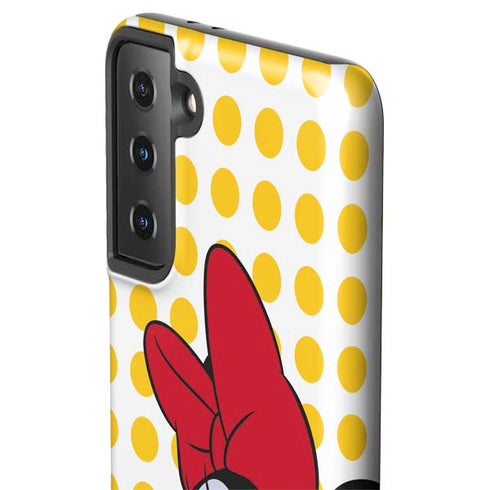 Disney Minnie Mouse Profile Yellow Dots Galaxy S21 FE Pro Case
