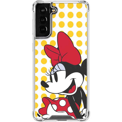 Disney Minnie Mouse Profile Yellow Dots Galaxy S21 Plus 5G Clear Case