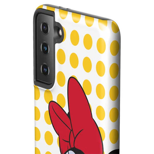 Disney Minnie Mouse Profile Yellow Dots Galaxy S21 Plus 5G Pro Case