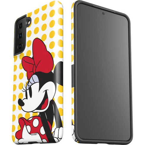 Disney Minnie Mouse Profile Yellow Dots Galaxy S21 Plus 5G Pro Case