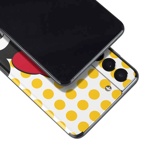 Disney Minnie Mouse Profile Yellow Dots Galaxy S21 Plus 5G Skin