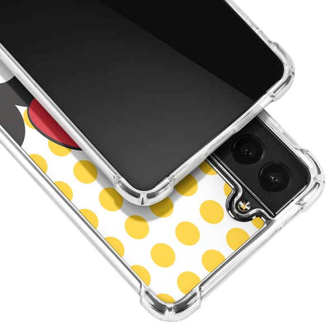 Disney Minnie Mouse Profile Yellow Dots Galaxy S22 Clear Case
