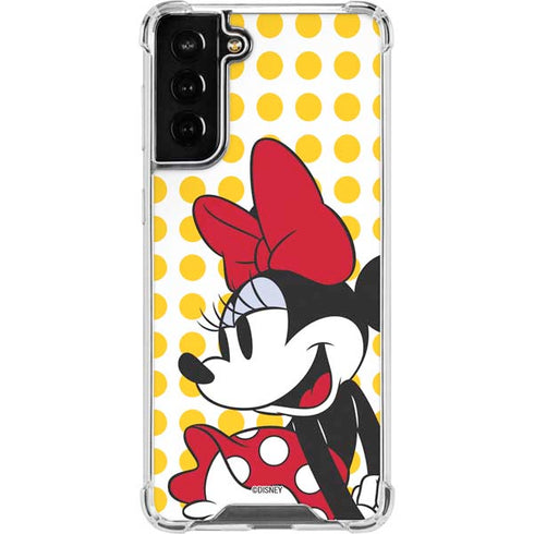 Disney Minnie Mouse Profile Yellow Dots Galaxy S22 Plus Clear Case