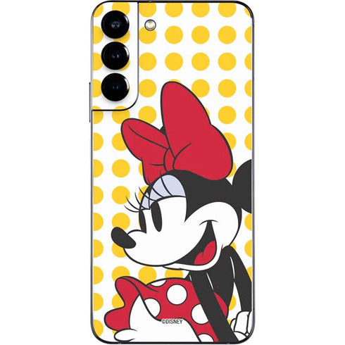 Disney Minnie Mouse Profile Yellow Dots Galaxy S22 Plus Skin