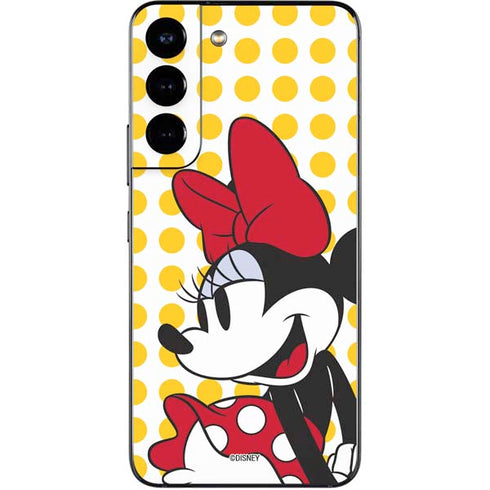 Disney Minnie Mouse Profile Yellow Dots Galaxy S22 Skin