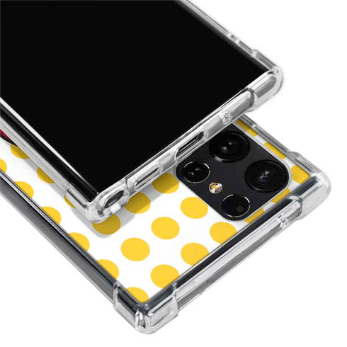 Disney Minnie Mouse Profile Yellow Dots Galaxy S22 Ultra Clear Case