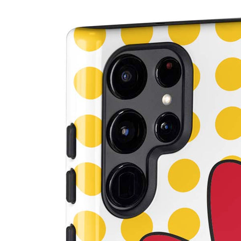Disney Minnie Mouse Profile Yellow Dots Galaxy S22 Ultra Pro Case