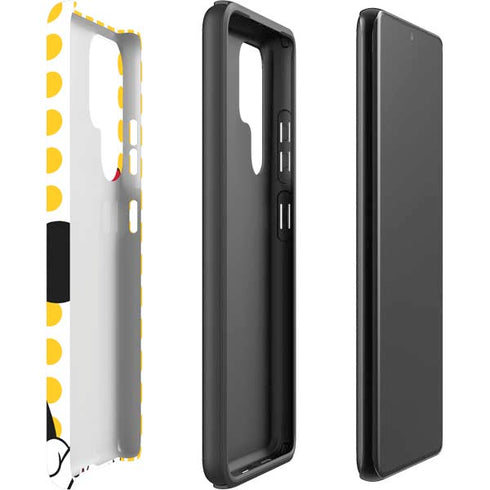 Disney Minnie Mouse Profile Yellow Dots Galaxy S22 Ultra Pro Case