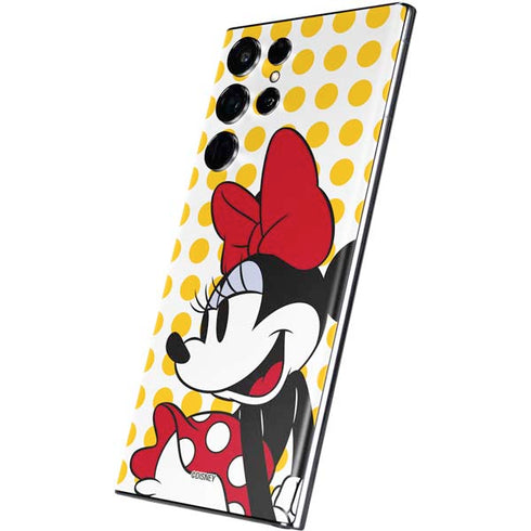 Disney Minnie Mouse Profile Yellow Dots Galaxy S22 Ultra Skin