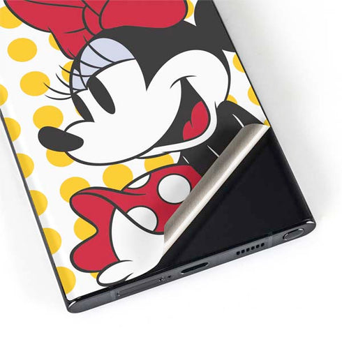Disney Minnie Mouse Profile Yellow Dots Galaxy S22 Ultra Skin