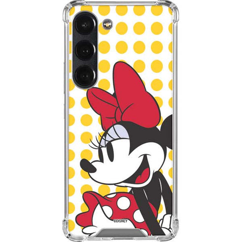 Disney Minnie Mouse Profile Yellow Dots Galaxy S23 Clear Case